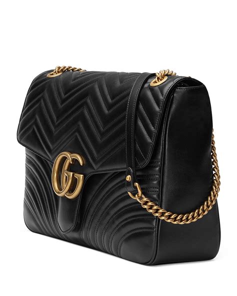 gucci marmont flats black|Gucci Marmont large shoulder bag.